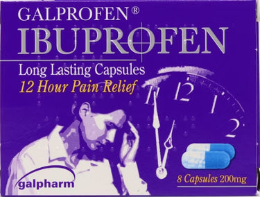 Galpharm Ibuprofen Long Lasting Capsules (12 hours) – 5 Packs | 40 Capsules